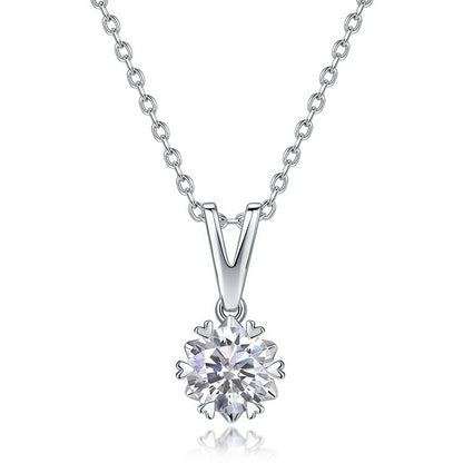 Heart 6-Prong 1ct Lab-Grown Diamond Solitaire Necklace - Dapaza