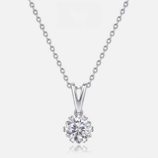 Heart 6-Prong 1ct Lab-Grown Diamond Solitaire Necklace - Dapaza