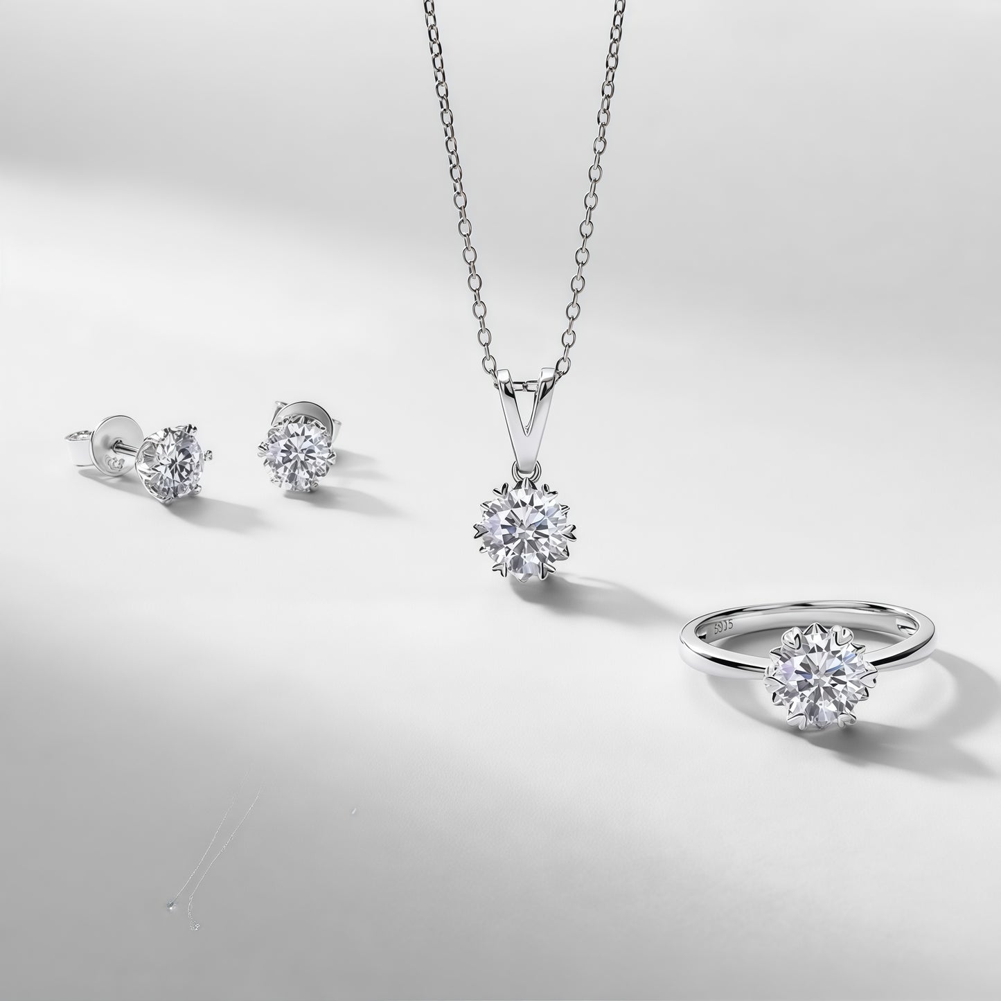 Heart 6-Prong 1ct Lab-Grown Diamond Solitaire Necklace - Dapaza