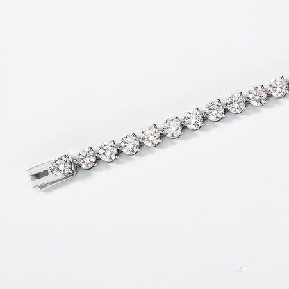 Hidden Clasp Lab Diamond Tennis Bracelet - 9.25ctw - PT950 - Dapaza
