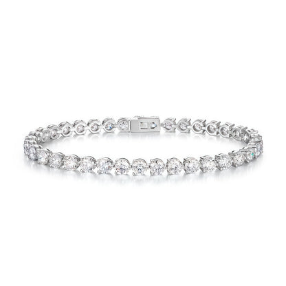 Hidden Clasp Lab Diamond Tennis Bracelet - 9.25ctw - PT950 - Dapaza