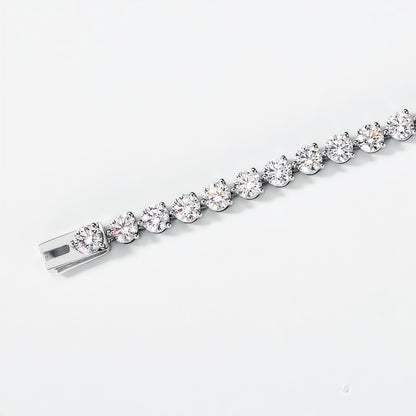 Hidden Clasp Lab Diamond Tennis Bracelet - 9.25ctw - PT950 - Dapaza
