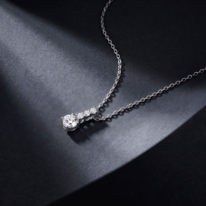 Minimalist HPHT Lab Diamond Pendant Necklace - S925 - Dapaza