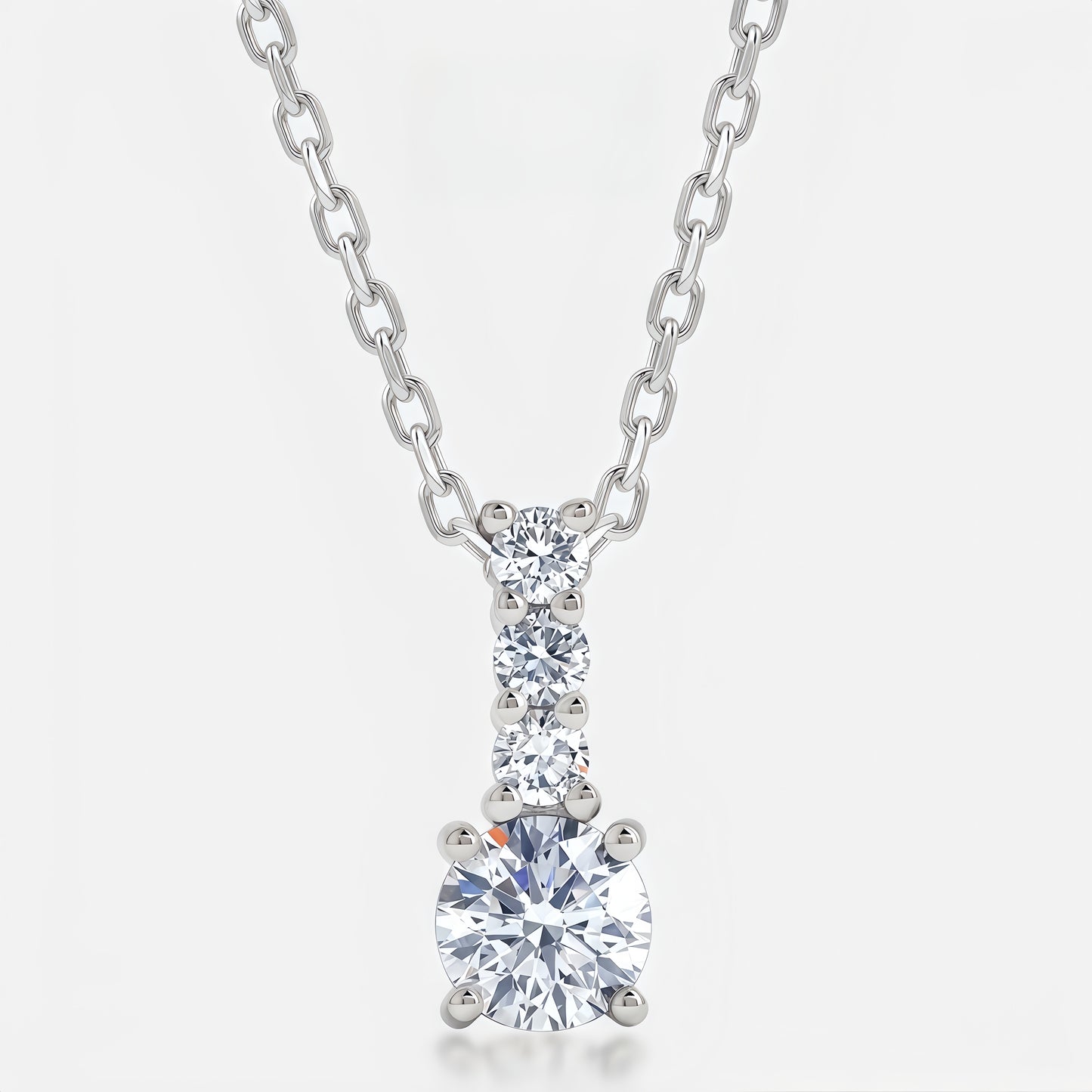 Minimalist HPHT Lab Diamond Pendant Necklace - S925 - Dapaza