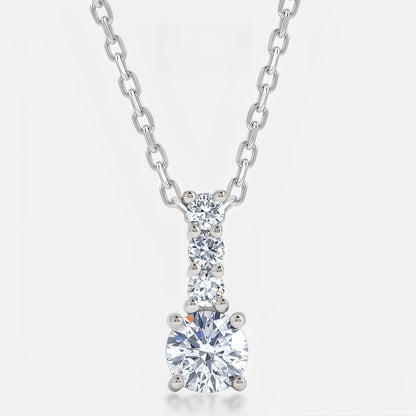 Minimalist HPHT Lab Diamond Pendant Necklace - S925 - Dapaza