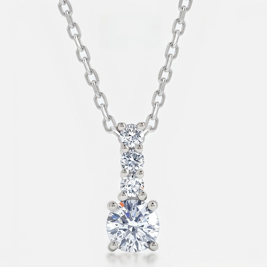 Minimalist HPHT Lab Diamond Pendant Necklace - S925 - Dapaza