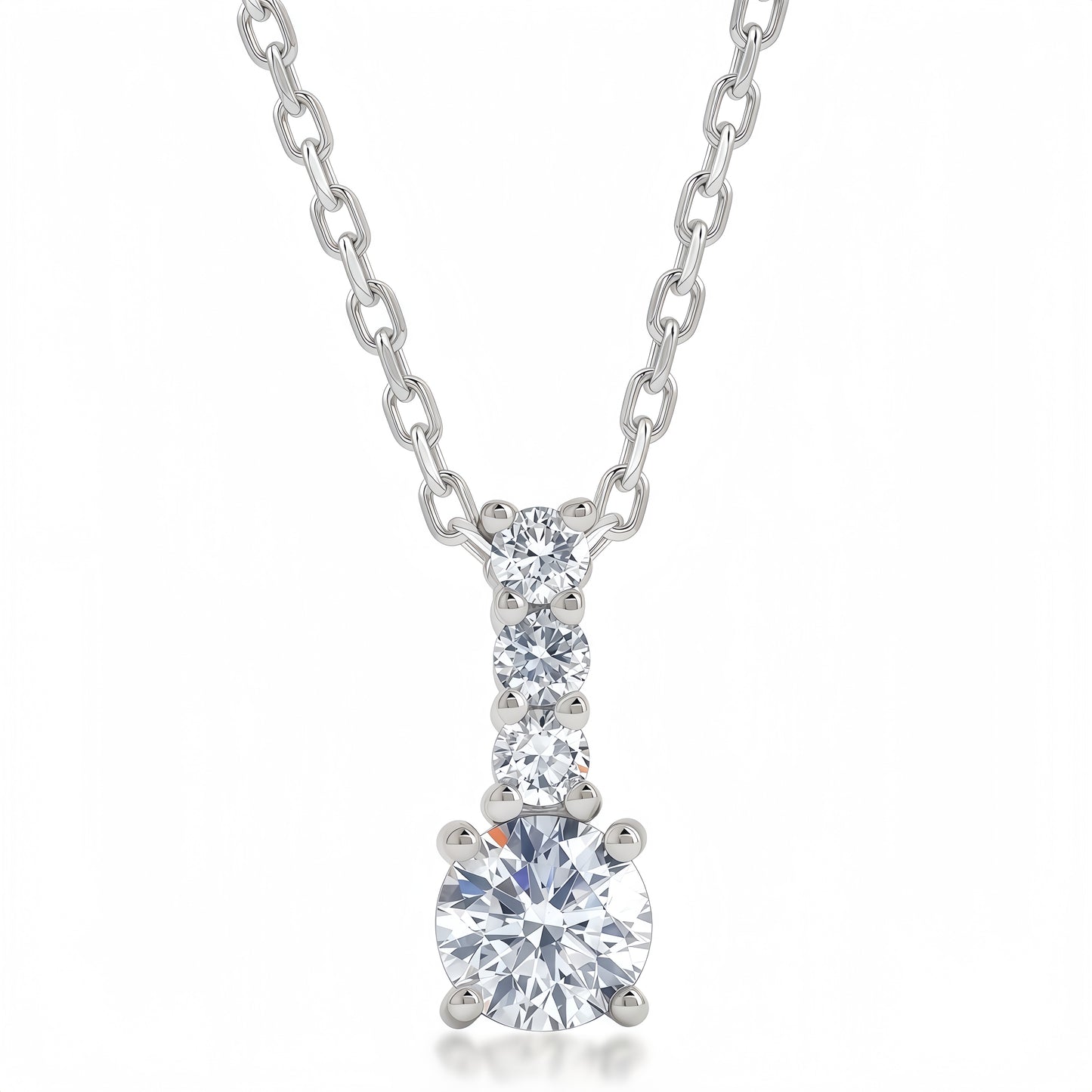 Minimalist HPHT Lab Diamond Pendant Necklace - S925 - Dapaza
