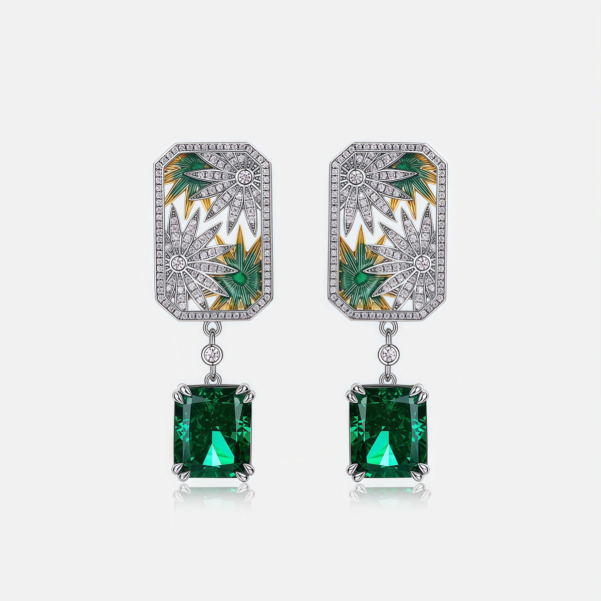 Premium Modern Deco: Geometric Hollow Statement Stud Earrings | 925 Silver