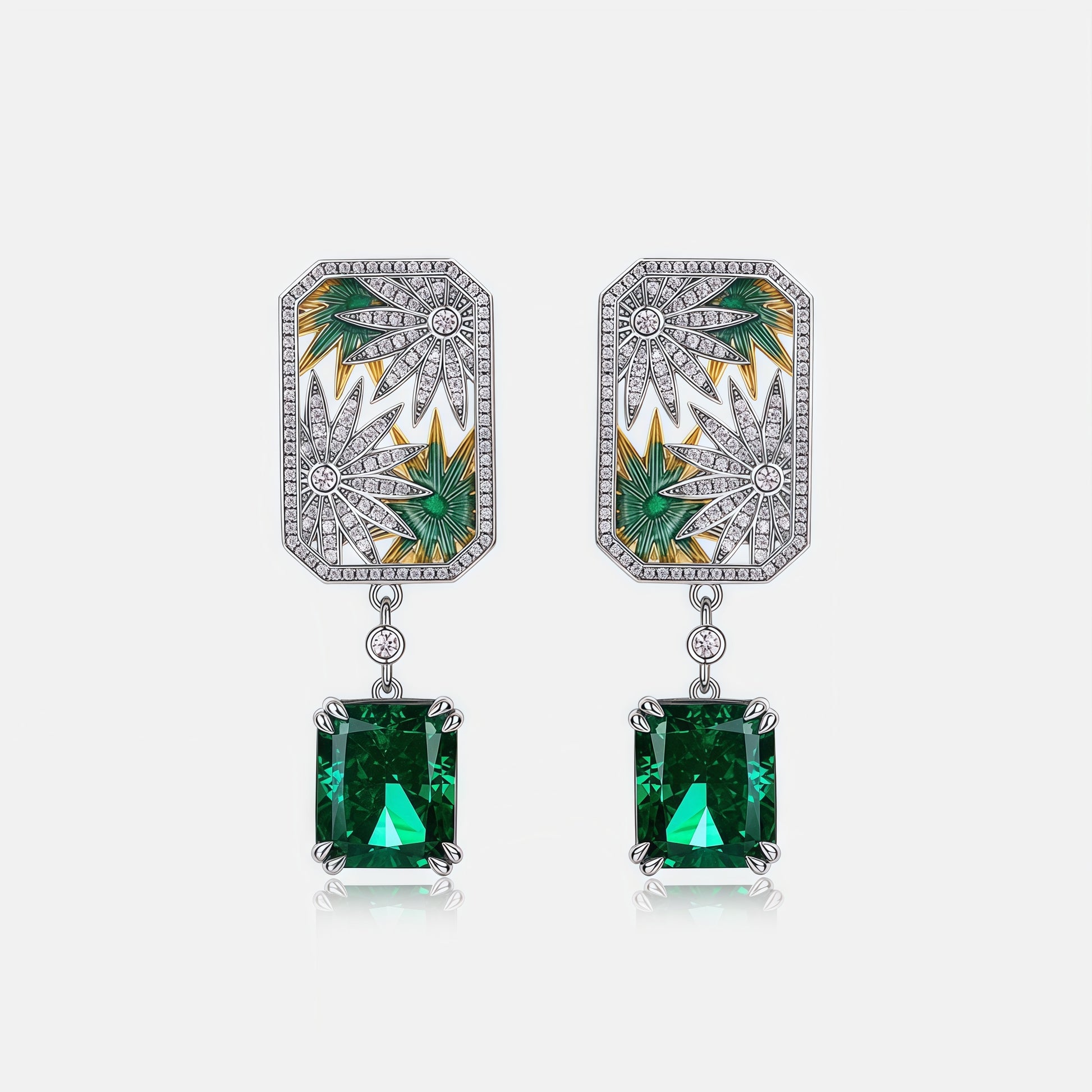 Premium Modern Deco: Geometric Hollow Statement Stud Earrings | 925 Silver