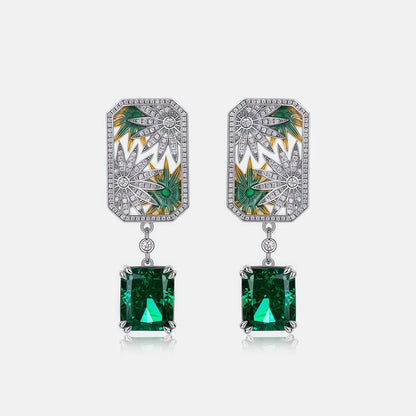 Premium Modern Deco: Geometric Hollow Statement Stud Earrings | 925 Silver