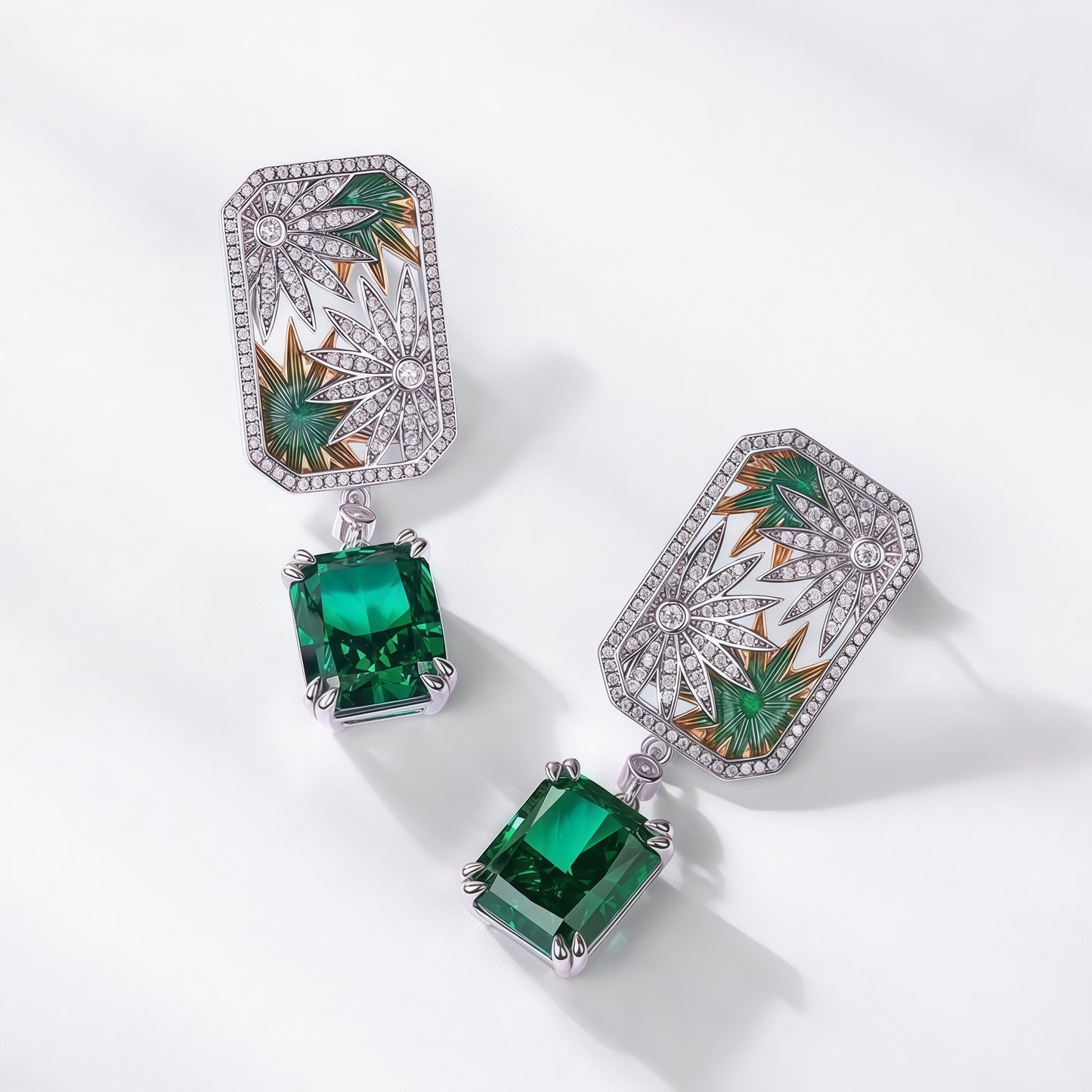 Premium Modern Deco: Geometric Hollow Statement Stud Earrings | 925 Silver