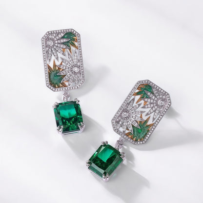 Premium Modern Deco: Geometric Hollow Statement Stud Earrings | 925 Silver