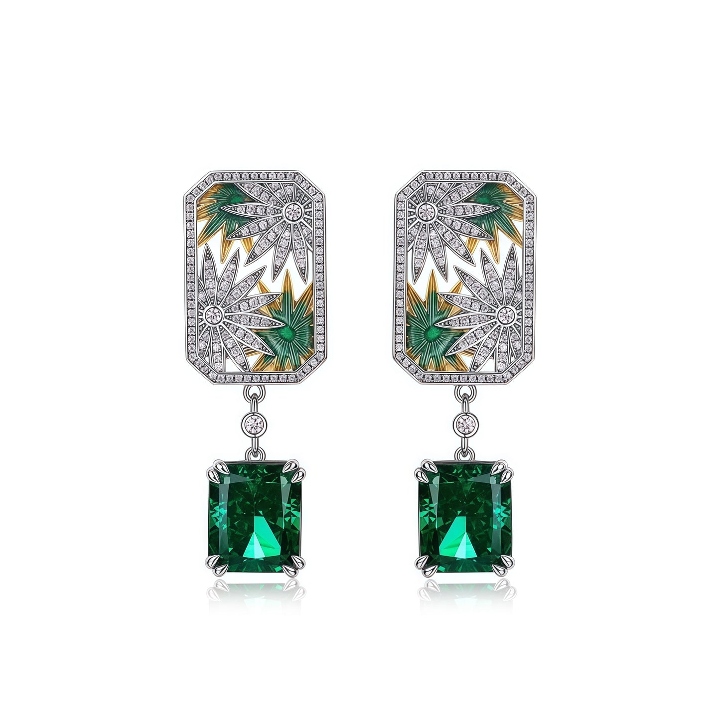 Premium Modern Deco: Geometric Hollow Statement Stud Earrings | 925 Silver