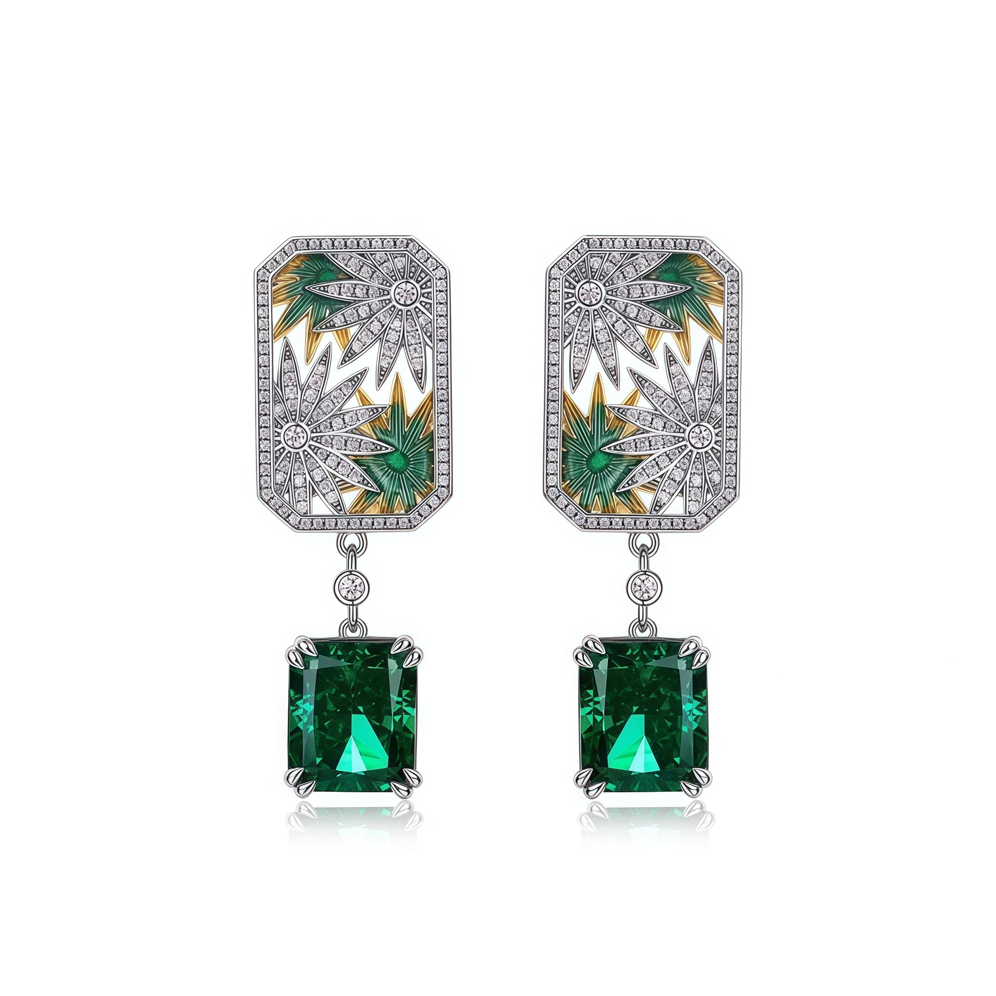Premium Modern Deco: Geometric Hollow Statement Stud Earrings | 925 Silver