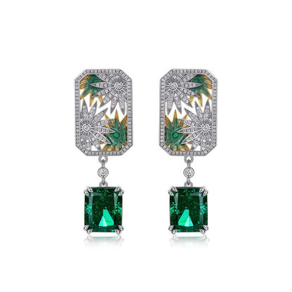 Premium Modern Deco: Geometric Hollow Statement Stud Earrings | 925 Silver