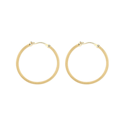 New 925 Sterling Silver Earrings Matte Circle Stud Earrings