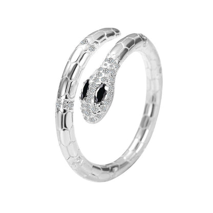Dapaza's New S925 Sterling Silver Serpentine Zircon Ring