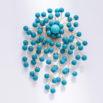 Handwoven Pearl Fireworks Brooch