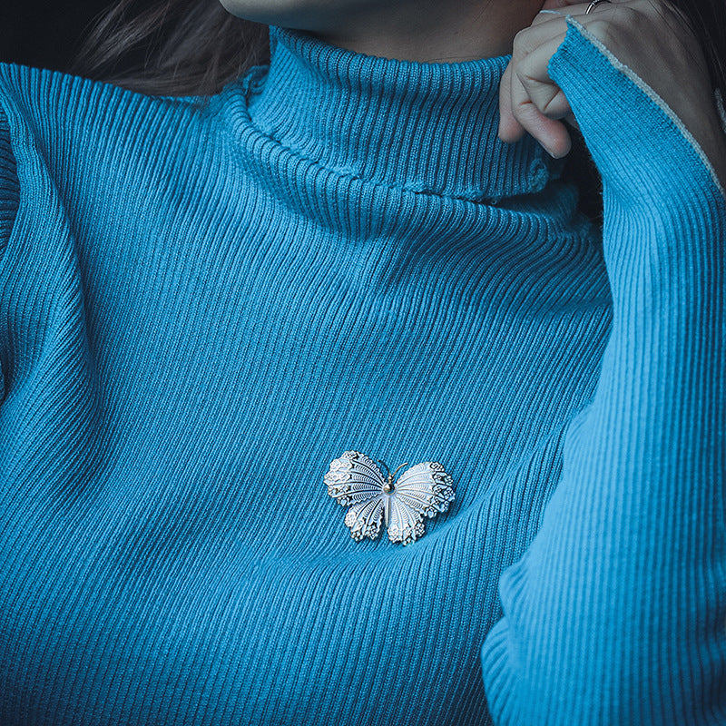 Enamel Butterfly Brooch