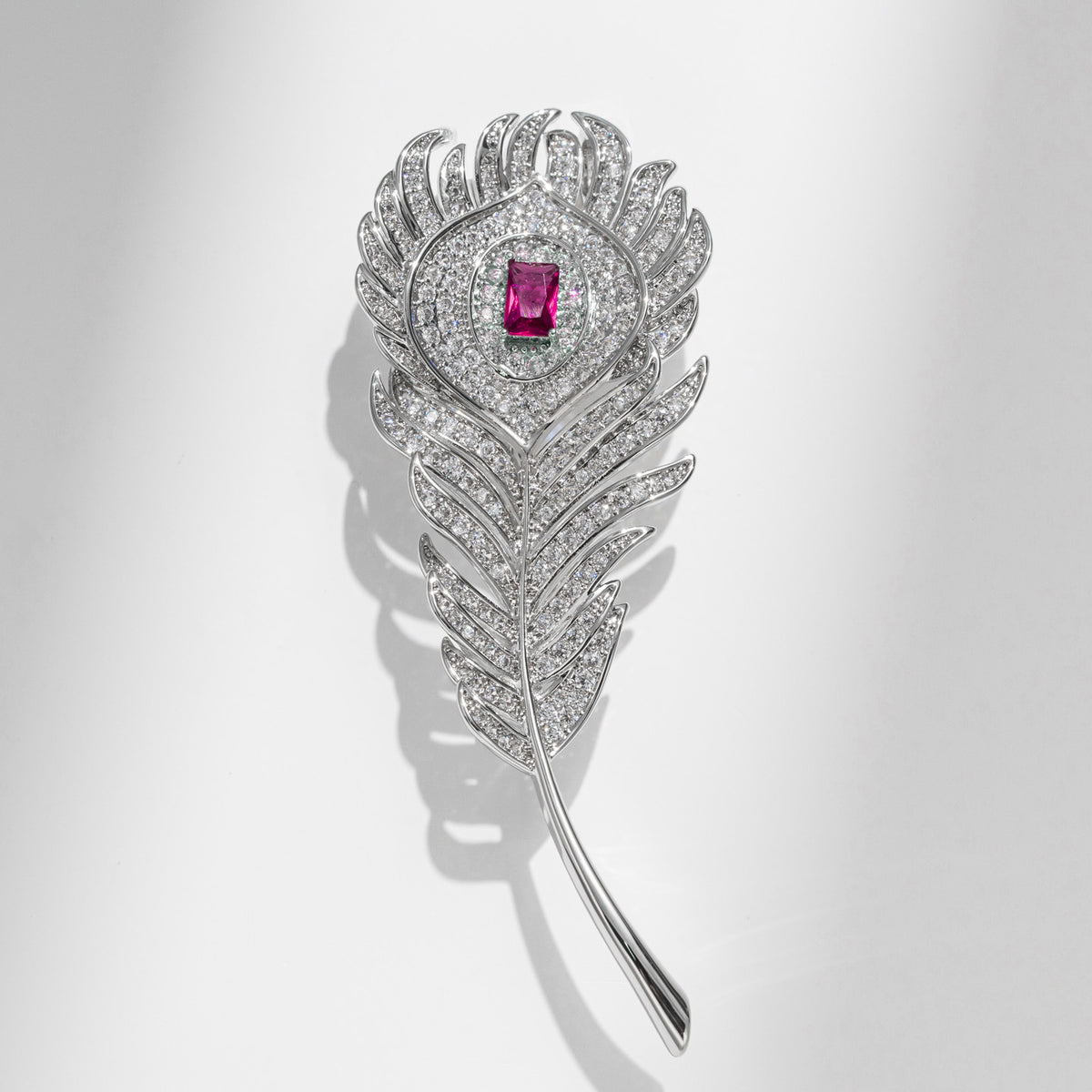 Feather Brooch, Diamond-encrusted Hepburn Fashion Personalized Clothing Accessories