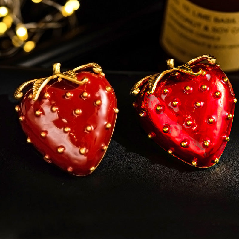 Vintage Strawberry Brooch