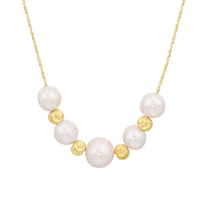 Freshwater Pearl Extra Fine Necklace Women's S925 Silver Clavicle Chain
