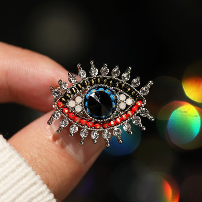 Devil's Eye Diamond Brooch