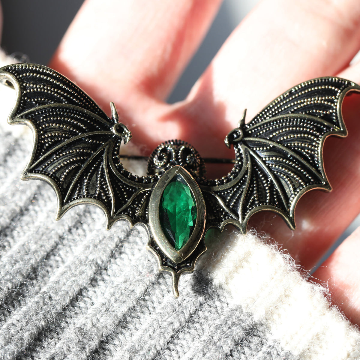 Retro Bat Brooch