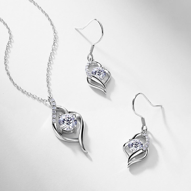 Cupid's Arrow Lab-Grown Diamond Dangle Hook Earrings - S925 Sterling Silver