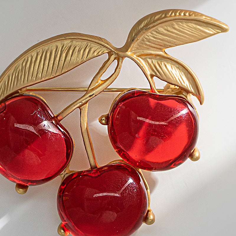 Vintage Cherry Brooch