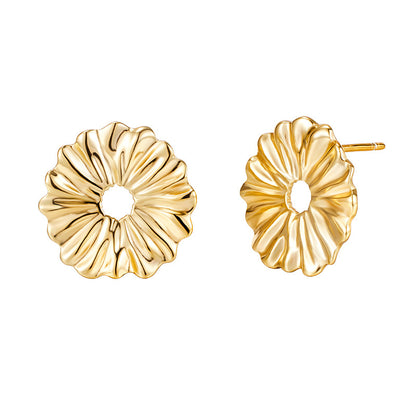 Elegant and Sophisticated S925 Sterling Silver Daisy Stud Earrings, Minimalist Style, New and Unique Design