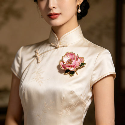 Imperial Style Peony Brooch