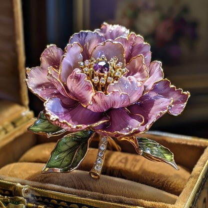 Imperial Style Peony Brooch