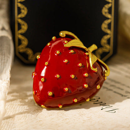 Vintage Strawberry Brooch