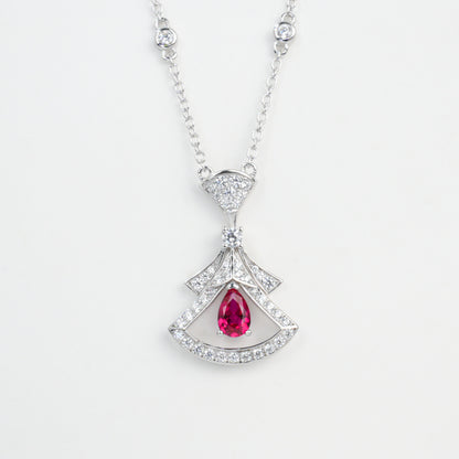 Dapaza Gown-Inspired Lab-Grown Emerald Collarbone Necklace | 925 Sterling Silver