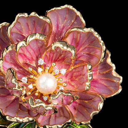 Peony Literary and Retro Court Style Clothing Brooch Accessories
