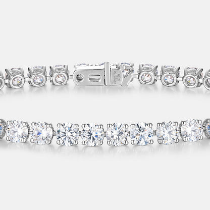 Luxury 9.35CT Lab Grown Diamond Single Row Tennis Bracelet | Solid PT950 Platinum Hip-Hop Style Unisex Bracelet - Dapaza
