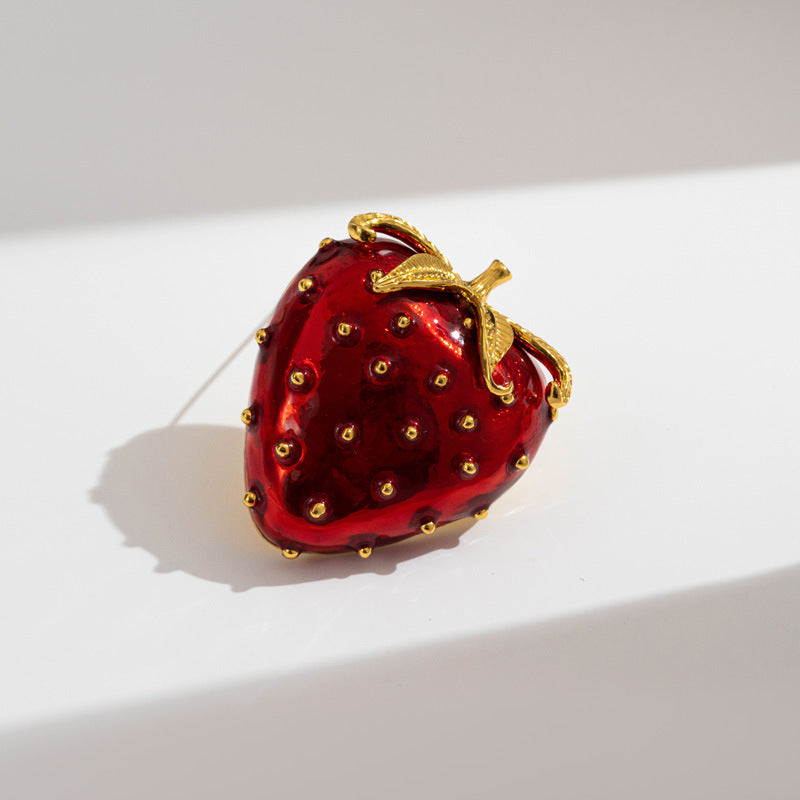 Vintage Strawberry Brooch