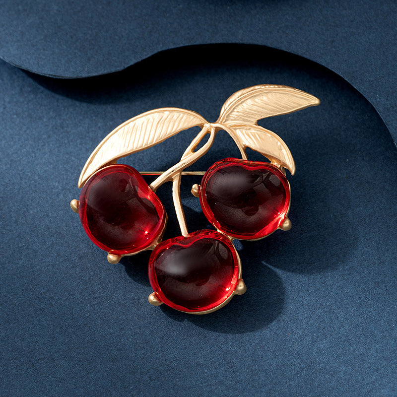 Vintage Cherry Brooch