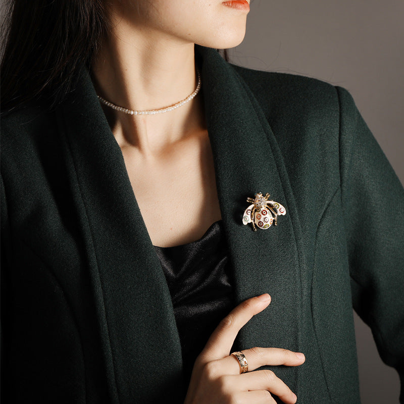 Enamel Bee Brooch