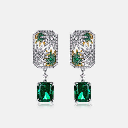 Modern Deco: Geometric Hollow Statement Stud Earrings | 925 Silver | Dapaza