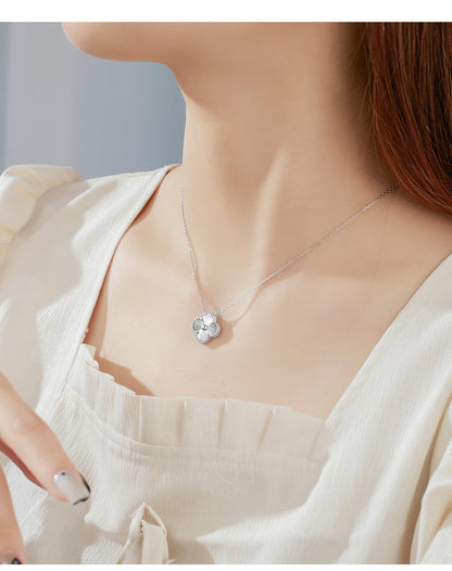 Christmas Gift 925 Sterling Silver Clover Necklace