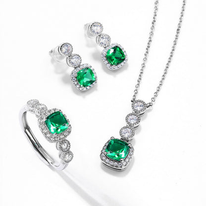 Old World Romance: Vintage Lab-Grown Gemstone Pendant Necklace | 925 Silver | Dapaza