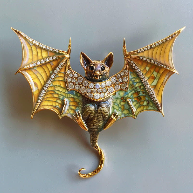 Retro Bat Brooch