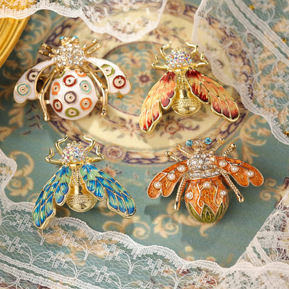 Enamel Bee Brooch