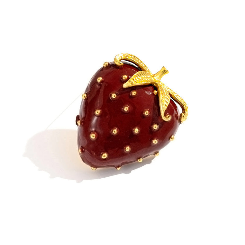 Vintage Strawberry Brooch