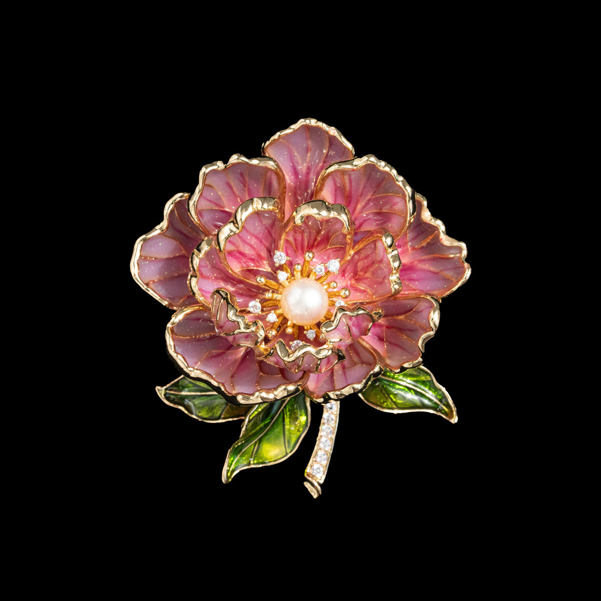 Peony Literary and Retro Court Style Clothing Brooch Accessories
