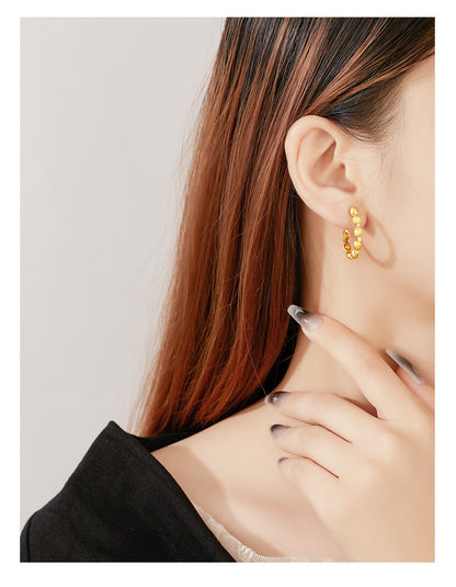 925 Sterling Silver Zircon Earrings Women's  Earrings