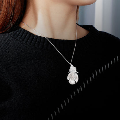 Dapaza S925 Sterling Silver Highlight Wings Two Wear Necklace Brooch