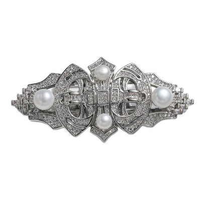 Men's Freshwater Pearl Collar Clip Brooch